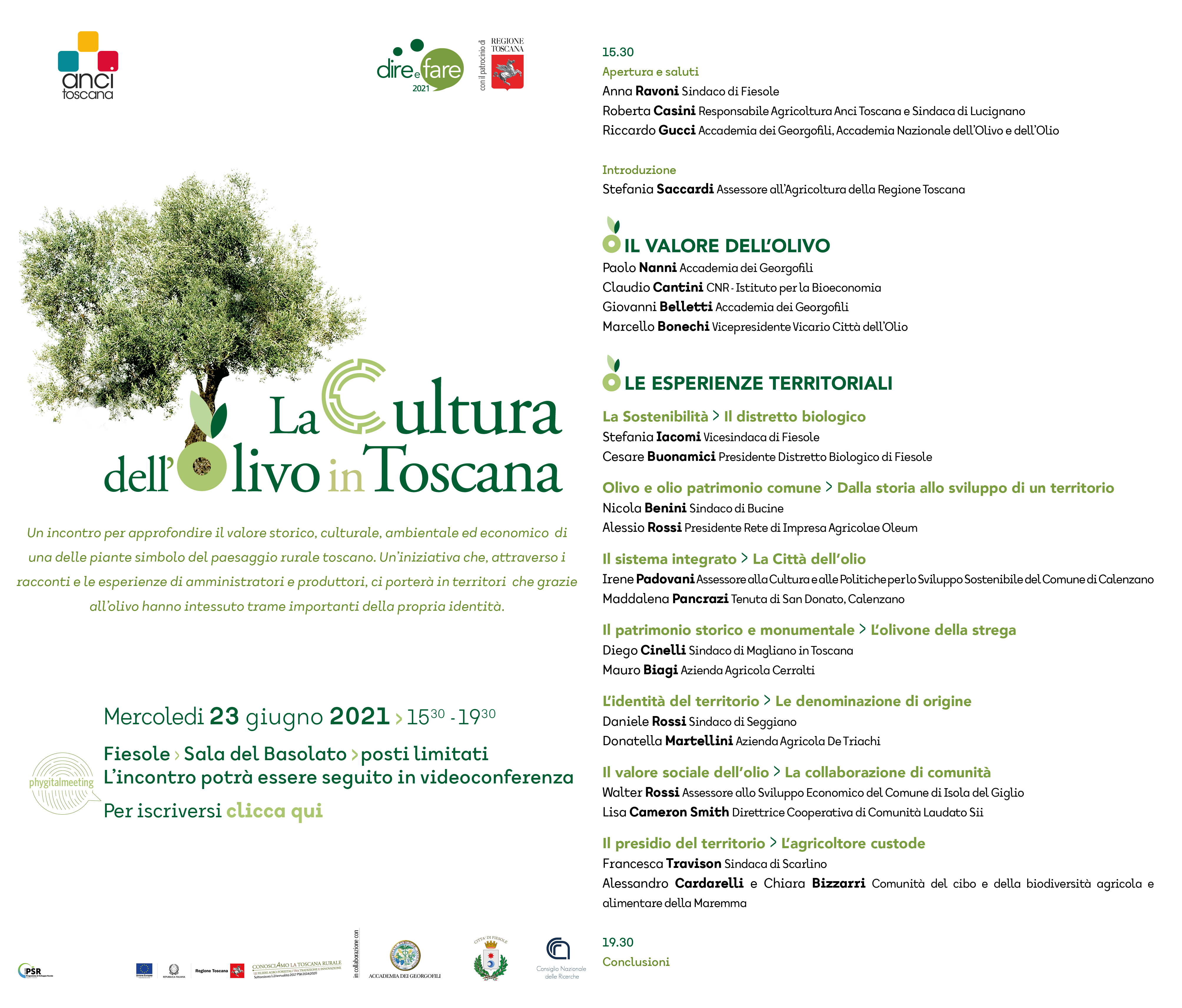 La Cultura dellOlivo in Toscana programma